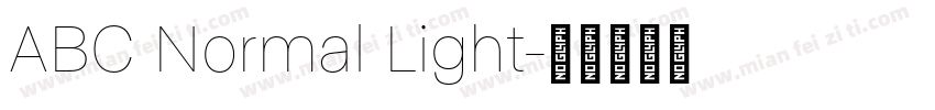 ABC Normal Light字体转换
